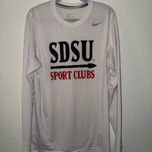 Nike SDSU White Dri-FIT Long Sleeve Shirt